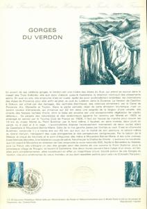 FRANCE SCOTT # 1598 FIRST DAY SOUVENIR PAGE, 1978, VERDON GORGE, GREAT PRICE!