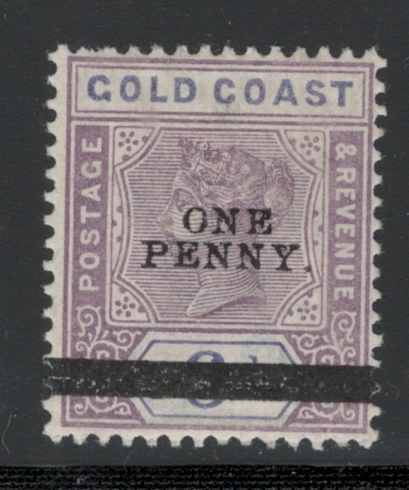 Gold Coast 1901 Surcharge 1p Scott # 37 MH