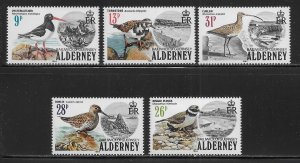 Guernsey Alderney 13-7 1984 Birds set MNH