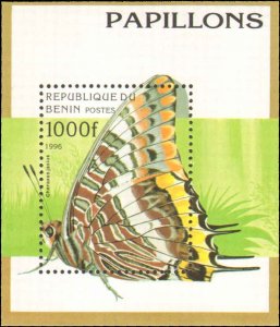 Benin #807, Complete Set Souvenir Sheet, 1996, Butterflies, Never Hinged