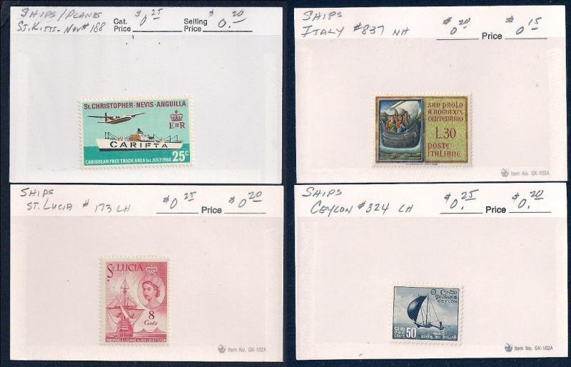 WORLDWIDE Topical Ships (66) Different Sets Mint & Used