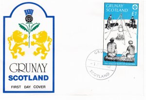 Grunay, Scotland 1982 1# souvenir sheet FDC-1