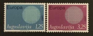 Yugoslavia 1970 #1024-5, MNH, CV$ .80
