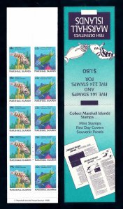 [49735] Marshall Islands 1988 Marine life fish wrasse Booklet MNH