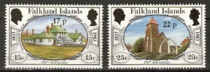 FALKLAND ISLANDS SG467/8 1984 OVERPRINTS MNH