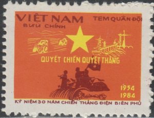 N.Vietnam MNH Sc M 37 Mi PFM 42 Value $ 1.75 US $ Military Frank