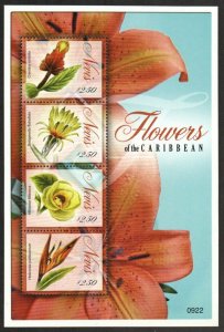 Nevis MNH S/S 1581 Flowers Of The Caribbean