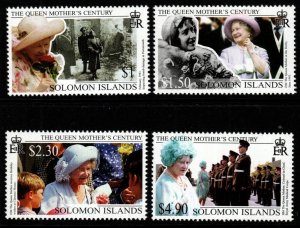 SOLOMON ISLANDS SG941/4 1999 QUEEN MOTHER MNH