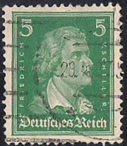 Germany #353 5pf Fredrich Von Schiller stamp used XF