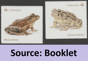 Canada 3421-3422 Endangered Frogs P set 2 (from booklet) MNH 2024