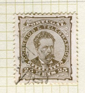 PORTUGAL; 1880s early classic Luis Perf issue fine used Shade of 25r. value