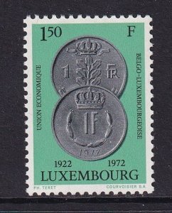 Luxembourg  #507 MNH 1972  coins