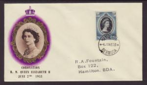 Bermuda 142 Queen Elizabeth II Coronation Typed FDC