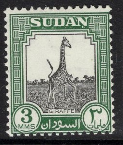 SUDAN SG125 1951 3m BLACK & GREEN MTD MINT