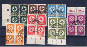 GERMANY 1934 OFFICIALS IN BLOCKS OF FOUR