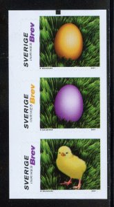 Sweden 2414 MNH,  Easter Eggs Booklet Pane from 2001.