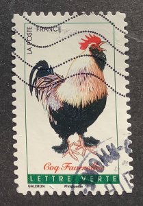 France 2016 Scott 4992 used - Faverolles Rooster (Gallus gallus domesticus)