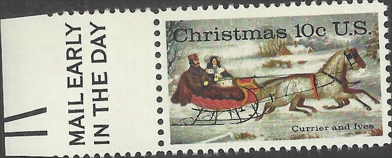 # 1551 MINT NEVER HINGED ( MNH ) CHRISTMAS CURRIER AND IVES