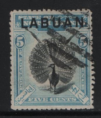 LABUAN, 77, USED, 1897-1900, ARGUS PHEASANT