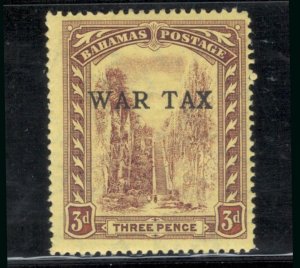 Bahamas 1918 War Tax Overprint 3c Scott # MR9 MH