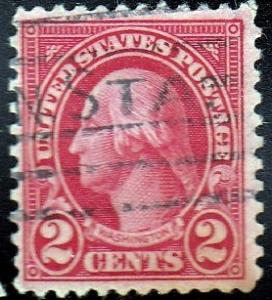 U.S. #554 used Washington, 1925. PM