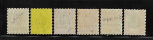 GREAT BRITAIN OFFICES IN TURKEY-SCOTT #26-31 1909 SURCHARGES- MINT LH