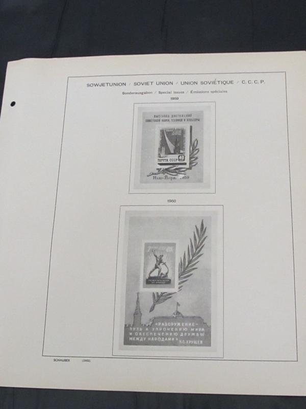 Russia Schaubek Alboums pages used from 1932-1960 (from page #25-#158) + s/s