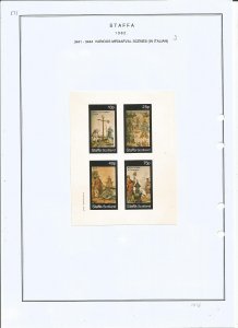 STAFFA - 1982 - Mediaeval Scenes - Sheet - Mint Light Hinged -Private Issue