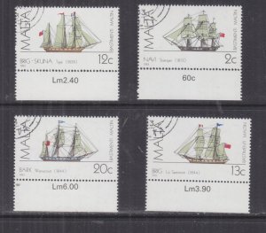 MALTA, 1983 Maltese Ships set of 4, used.