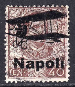 ITALY 83 SCARCE NAPOLI BI-PLANE OVERPRINT USED F/VF SOUND