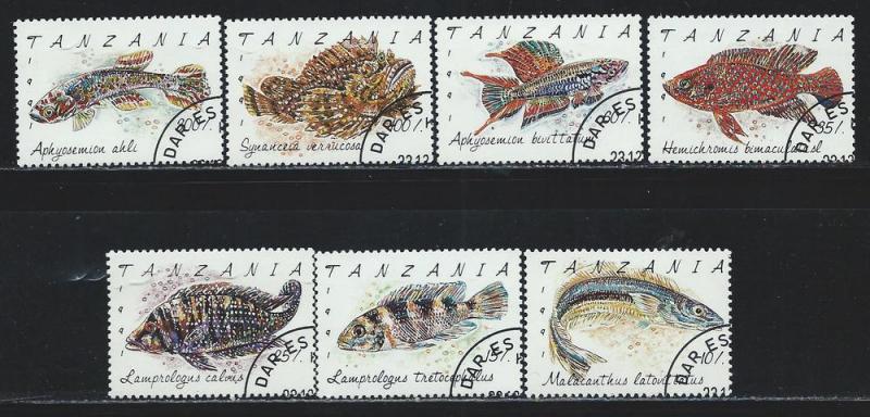 TANZANIA SC# 816-22 F-VF U 1992