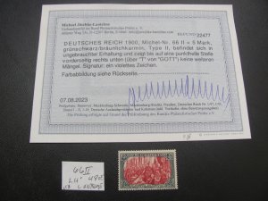 Germany 1900 MINT LH Befund Lantelme MI.66II SC 65 XF 480 EUROS (118)