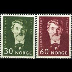 NORWAY 1966 - Scott# 494-5 P.M. J.Sverdrup Set of 2 NH