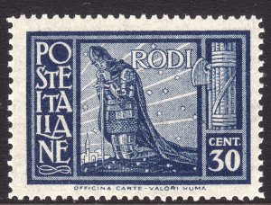 1932 Italy Aegean Islands Rhodes imprint 30c MNH SC# 59 CV $4.00