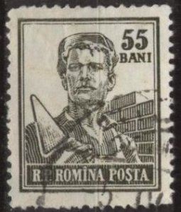 Romania 1029 (postally used) 55b mason, ol gray (1955)