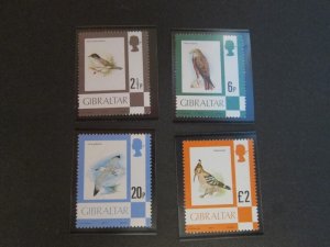 Gibraltar 1977 Sc 343,7,51,55 Bird set MNH