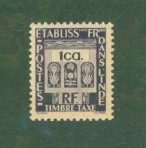 FRENCH INDIA J19 MNH BIN $0.50