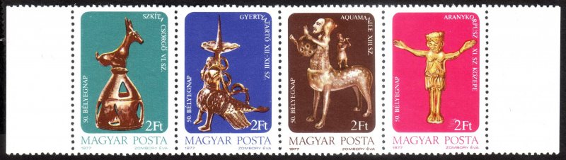 1977, Hungary, Stamp day set MNH, Sc 2493-96, Cv $5