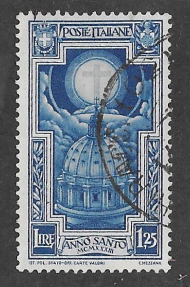 Italy # 313   St. Peter's Dome   1.25-lire  1933  (1)  Used