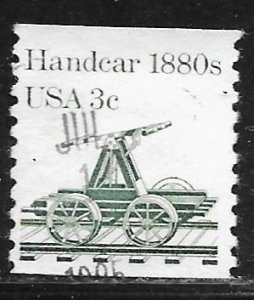 USA 1898: 3c Hand Car, used, VF