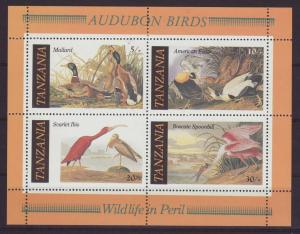 1986 Tanzania Audubon Birds MS U/M