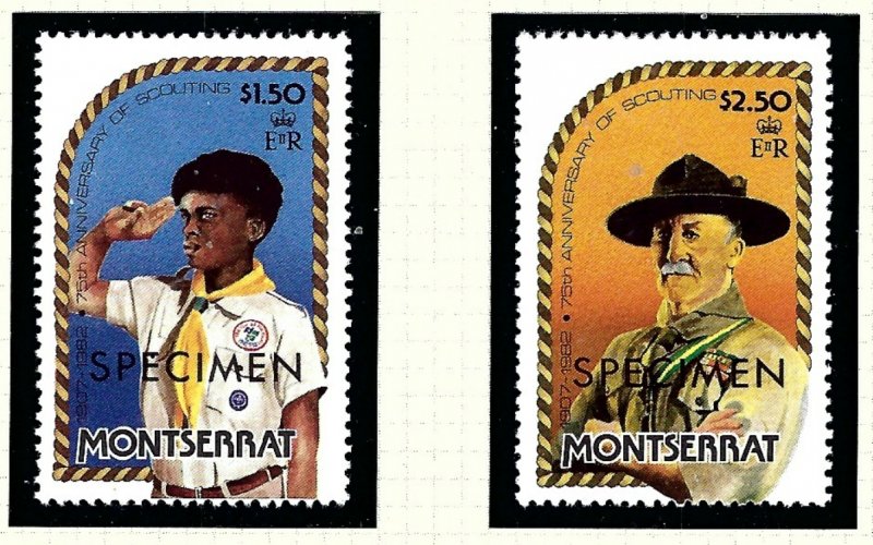 Montserrat 487-88 Specimen MNH 1982 overprints