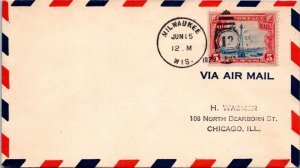 FFC 1929 - Airmail - Milwaukee, Wis - F55781