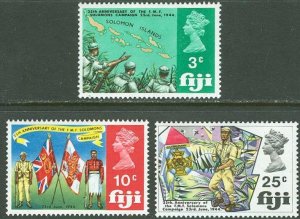 Fiji # 277-79  Solomon Campaign Anniv.  (3)  Unused LH