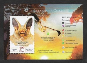 SE)2019 CUBA, CUBAN BAT, KOOPMAN'S BAT 1P, SS, MNH