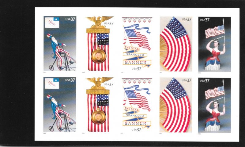 3776-3780,  MNH, Old Glory Booklet,  Free Shipping