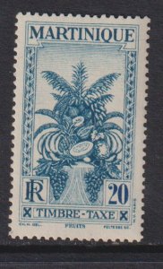 Martinique   #J28 MH  1933  tropical fruits   20c