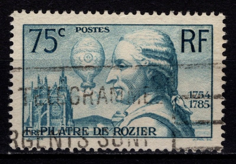 France 1936 150th death Anniv. of Pilatre de Rozier, 75c [Used]