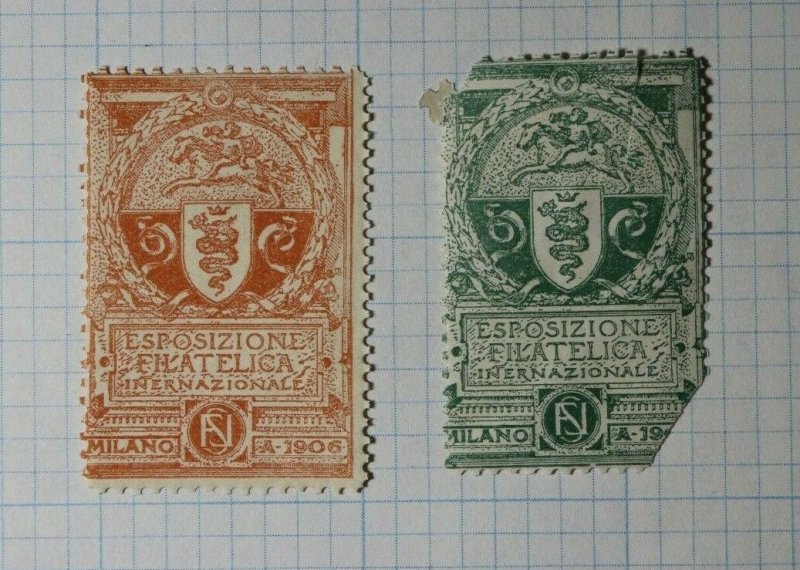 Espozione Filatelica Inernazionale Milano Italy 1906 Philatelic Souvenir Ad 