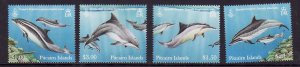 Pitcairn Is.-Sc#733-6-unused NH set-Marine Life-Dolphins-2012-